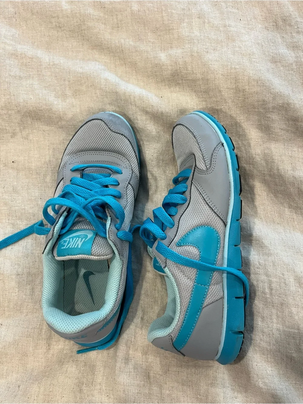 Nike Gray & Teal Athletic Sneakers